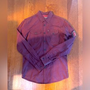 J.A.C.H.S. Clothing Company vintage originals maroon button down with arm patch